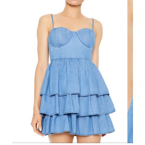 New All The Way Glam Denim Dress - Picture 3 of 8